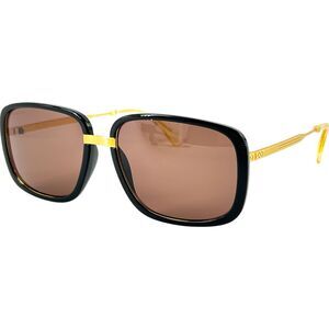 Gucci GG0787S Mens Sunglass 002 Gold w Brown Lenses